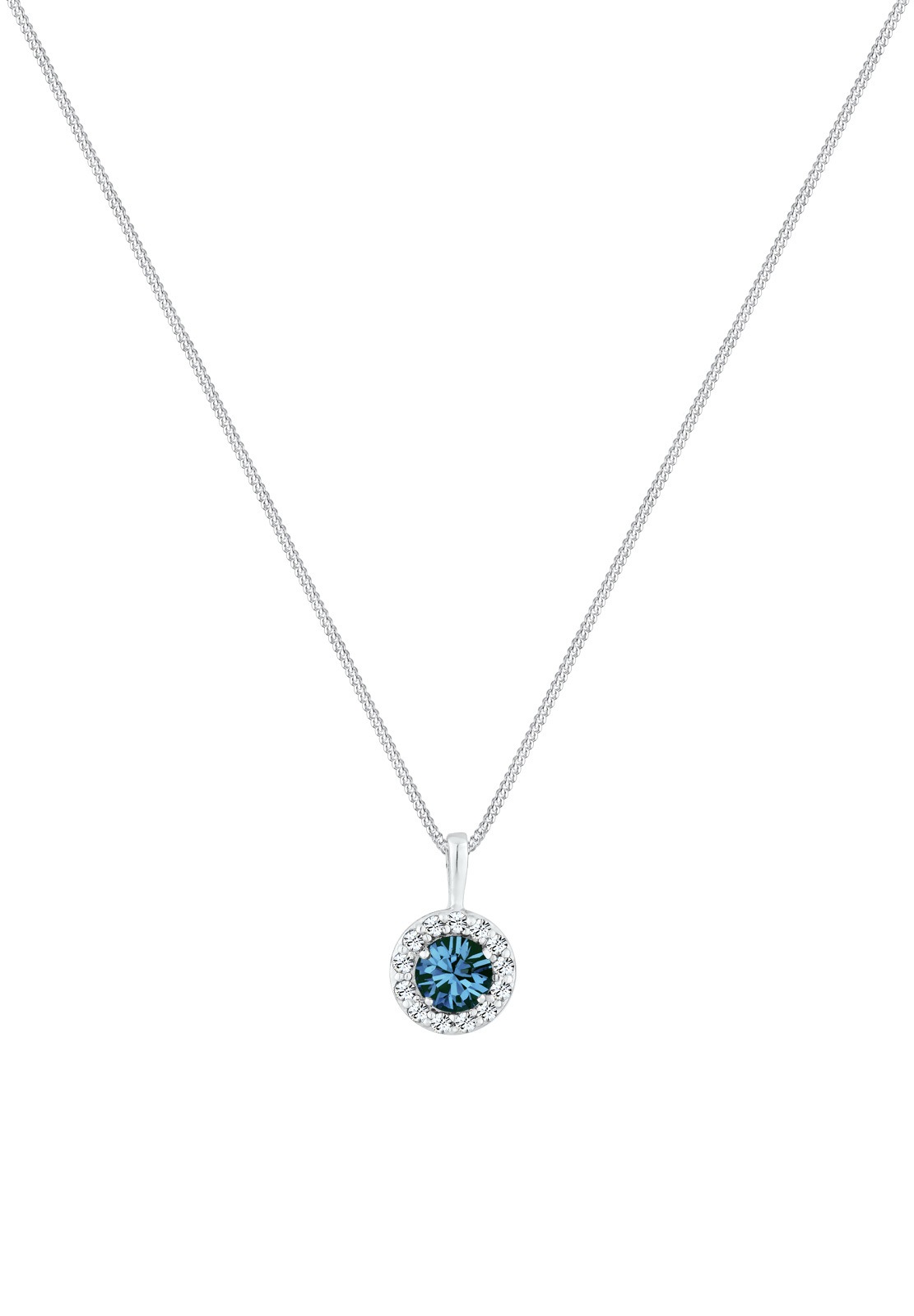 Elli Femmes Cercle Géo avec cristal étincelant en argent sterling 925