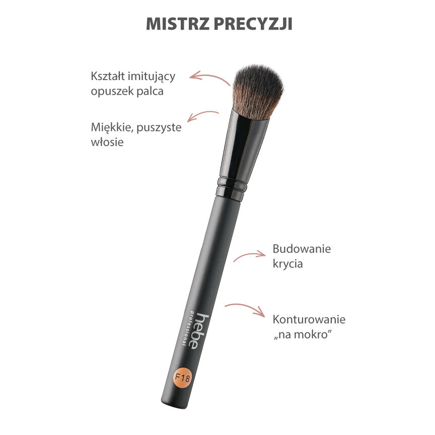 Hebe Professional Mini -muotoilu- ja peitevoidesivellin