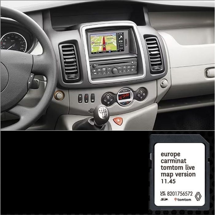 Carte SD Navigation GPS - TOMTOM - Europe 2025 - Compatible Renault - Avertissement zones de danger - v11.45