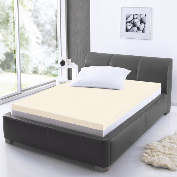 Supersoft Spannbetttuch für Topper, 140-160 x 200-220 cm, creme