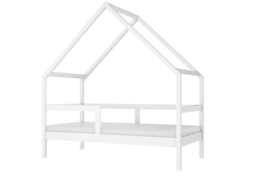Łóżko dziecięce domek PEAK 160x80 sosna biały mat