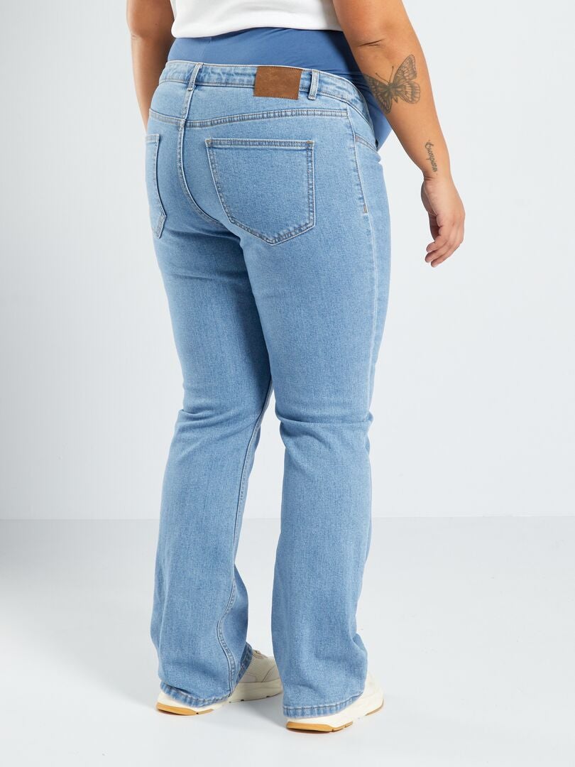 Zwangerschapsbroek met wijde pijpen - BLAUW
