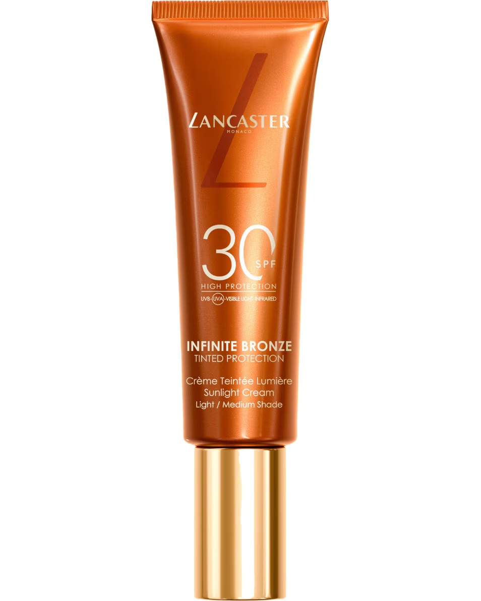 LANCASTER Infinite Bronze tonētais aizsargkrēms pret saules gaismu SPF30 gaišs/vidējs