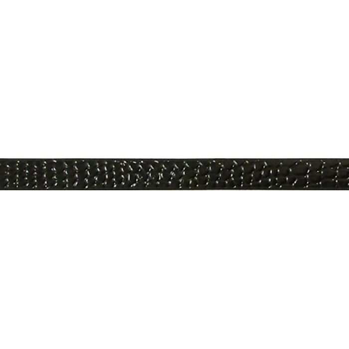 Bracelet 6 mm Style croco Noir
