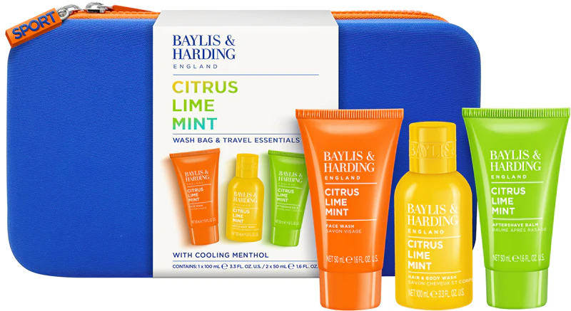 Conjunto de presente Baylis & Harding para homens, com aroma cítrico, limão e menta.