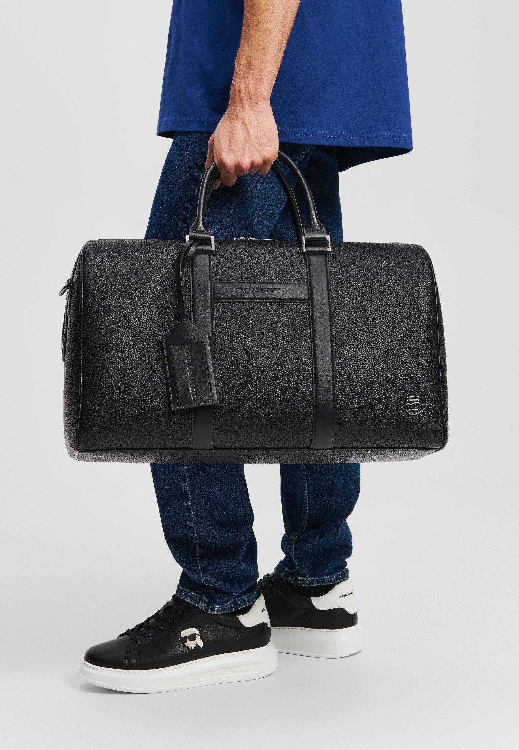 KARL LAGERFELD IKON OUTLINE WEEKENDER UNISEX - Weekendtas - zwart
