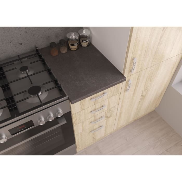 SARA Complete Modular Kitchen - 8 Elements - Sonoma Oak Finish - 300 cm Wide - Worktop Not Included