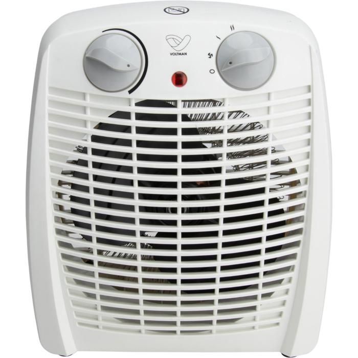 Draagbare ventilatorkachel van 2000W - Wit - Voltman