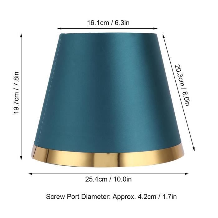 Fabric lampshade - LAN - Green - E27 - Clip-on installation - Classic style