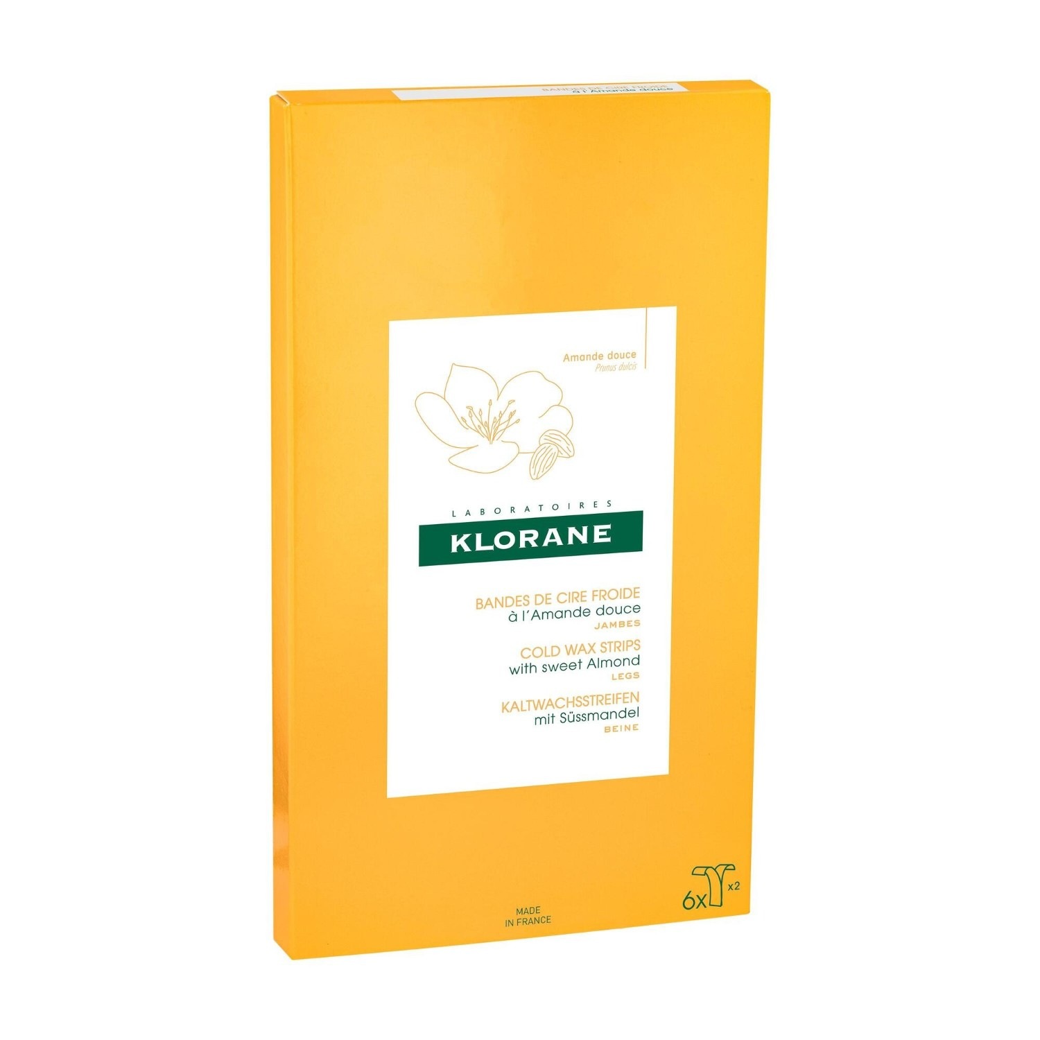 Klorane Bandes de cire froide à l'Amande douce