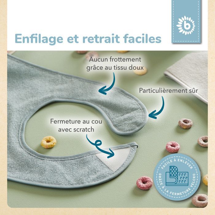 Bieco Baby Bib Set - 10x Waterproof Baby Bibs - Newborn Bib Set - Baby Bibs, Infant Bibs, Waterproof Bibs