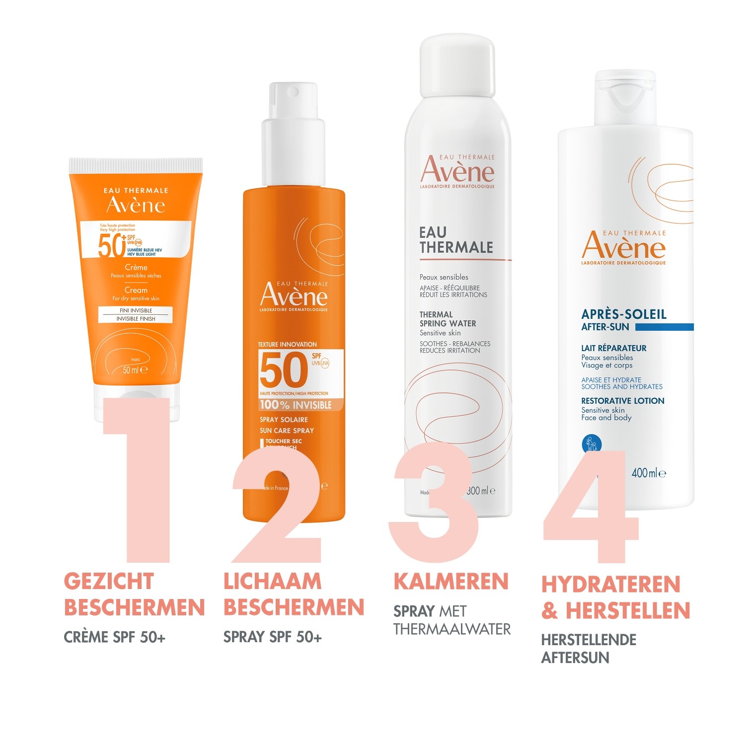 Avène Sunscreen Solaire Cream Invisible Finish SPF50+ - 50 ml