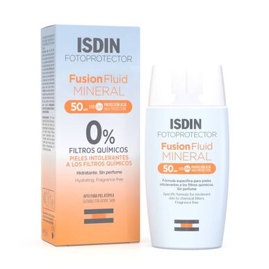Isdin Fusion Fluid Mineral -kasvojen aurinkovoide SPF50 50 ml