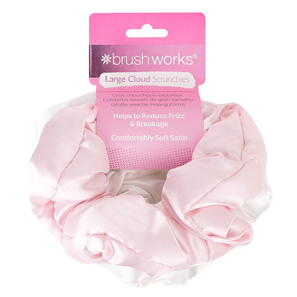 Elásticos de cabelo Brushworks Large Cloud - Rosa e Branco (Pacote com 2)
