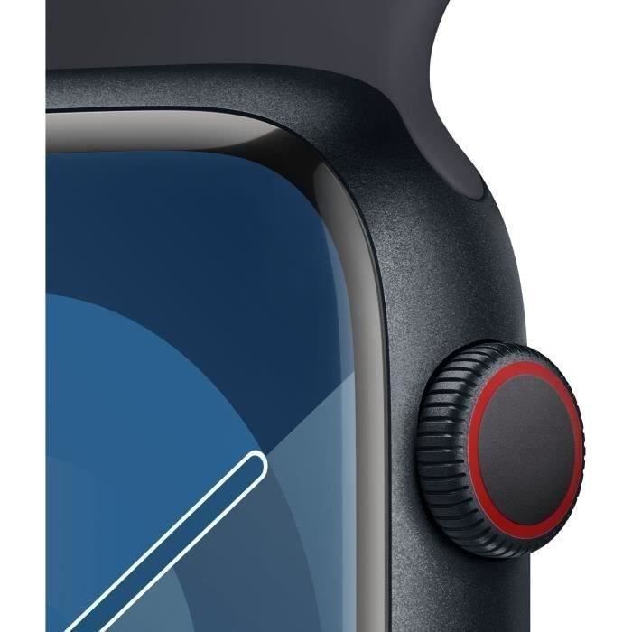 Apple Watch Series 9 GPS - 45 mm - Caja de aluminio Midnight - Correa deportiva Midnight - Talla S/M - Reacondicionado - Muy buen estado