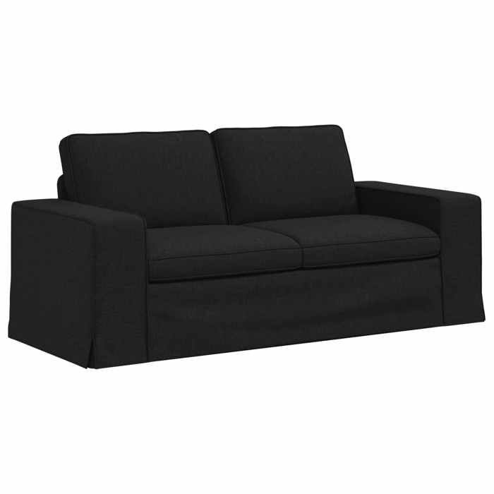 Sofá negro de metal de 182 x 80 x 82 cm.