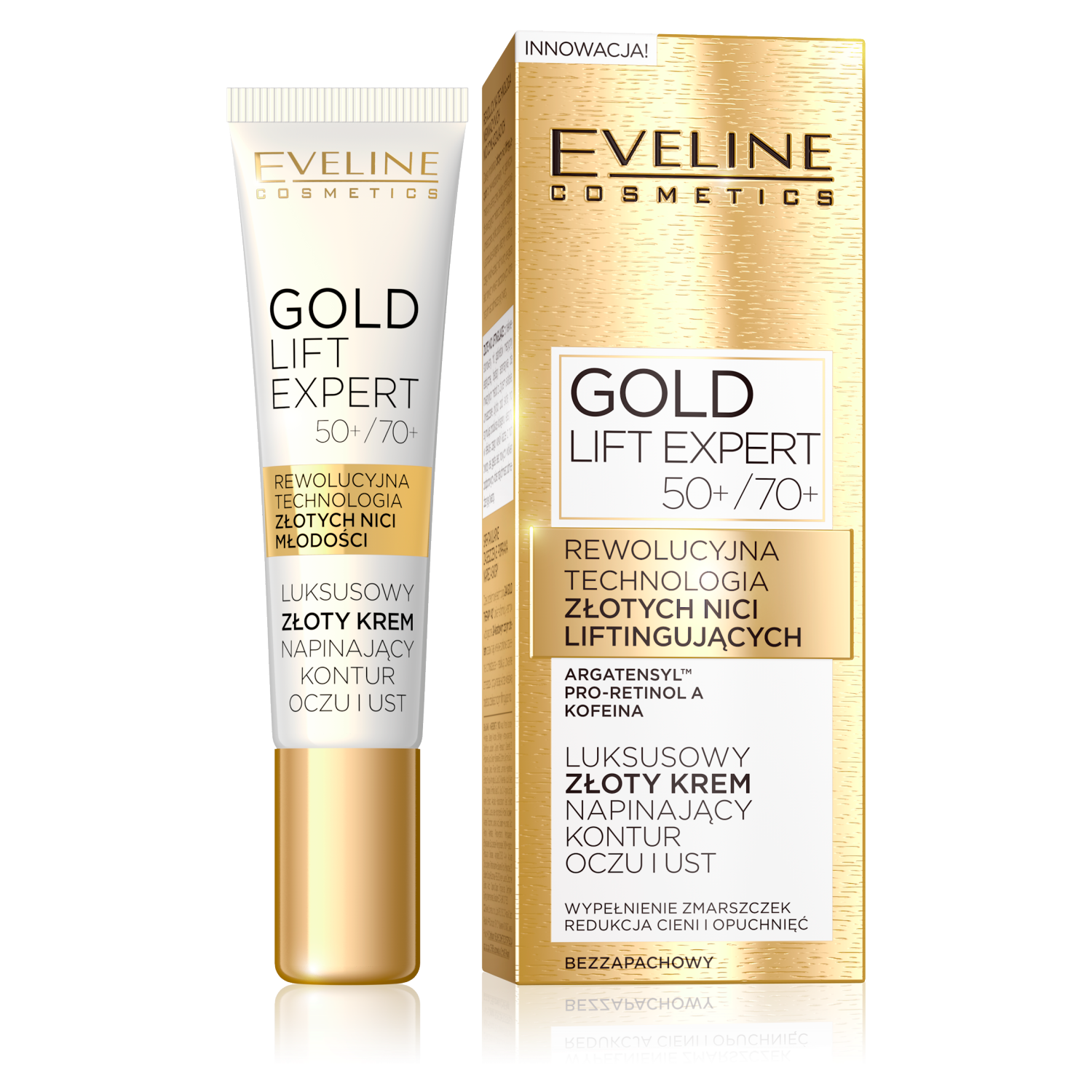 Eveline szem- és ajakkontúr feszesítő krém 15ml Gold Lift Expert