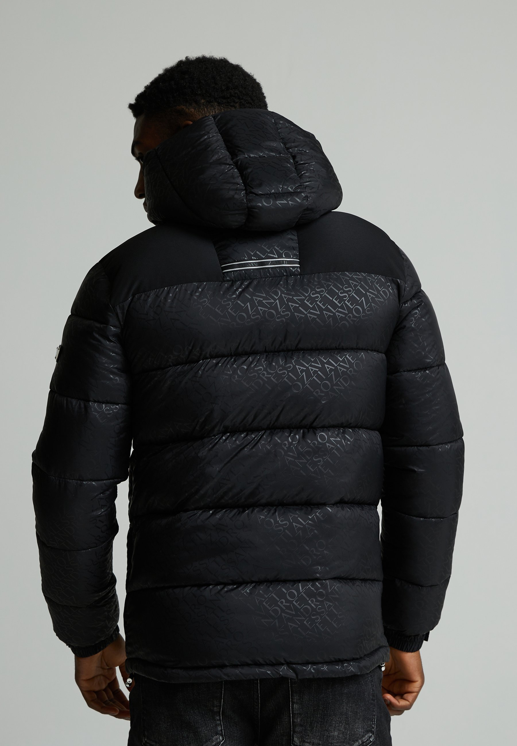 Alessandro Zavetti VITORNO 2.0 AOP PUFFER JACKET - Giacca invernale - jet black