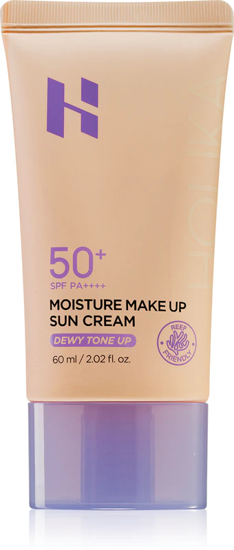 Holika Holika Moisture Make Up Sun Cream, creme facial protetor com cor FPS 50+