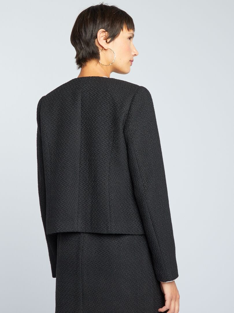 Casaco de tweed - PRETO