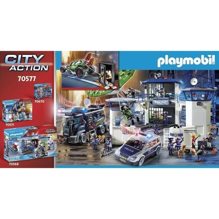 PLAYMOBIL 70577 Politiekarretjes, Politieagenten, Stadsactie, 125 onderdelen, geschikt voor kinderen vanaf 4 jaar