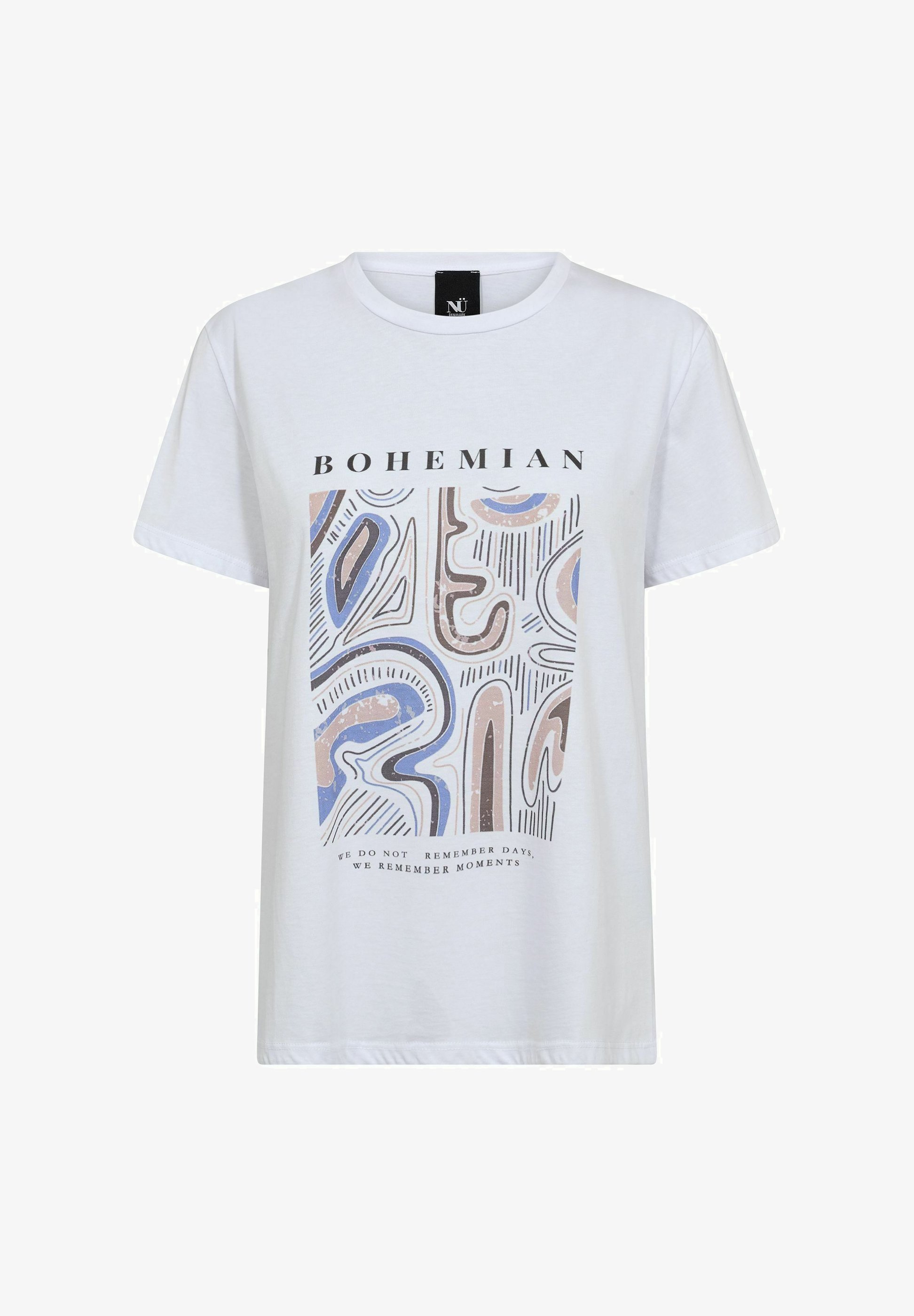 NÜ Print T-shirt - blauwe mix