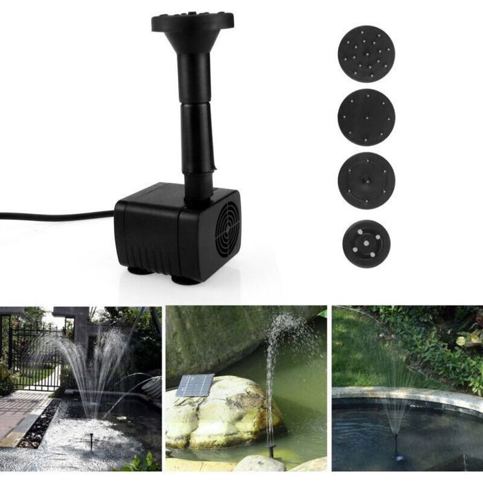 Zonnefonteinpomp, waterpomp met 1,2W monokristallijn zonnepaneel voor tuinvijver, visvijver.