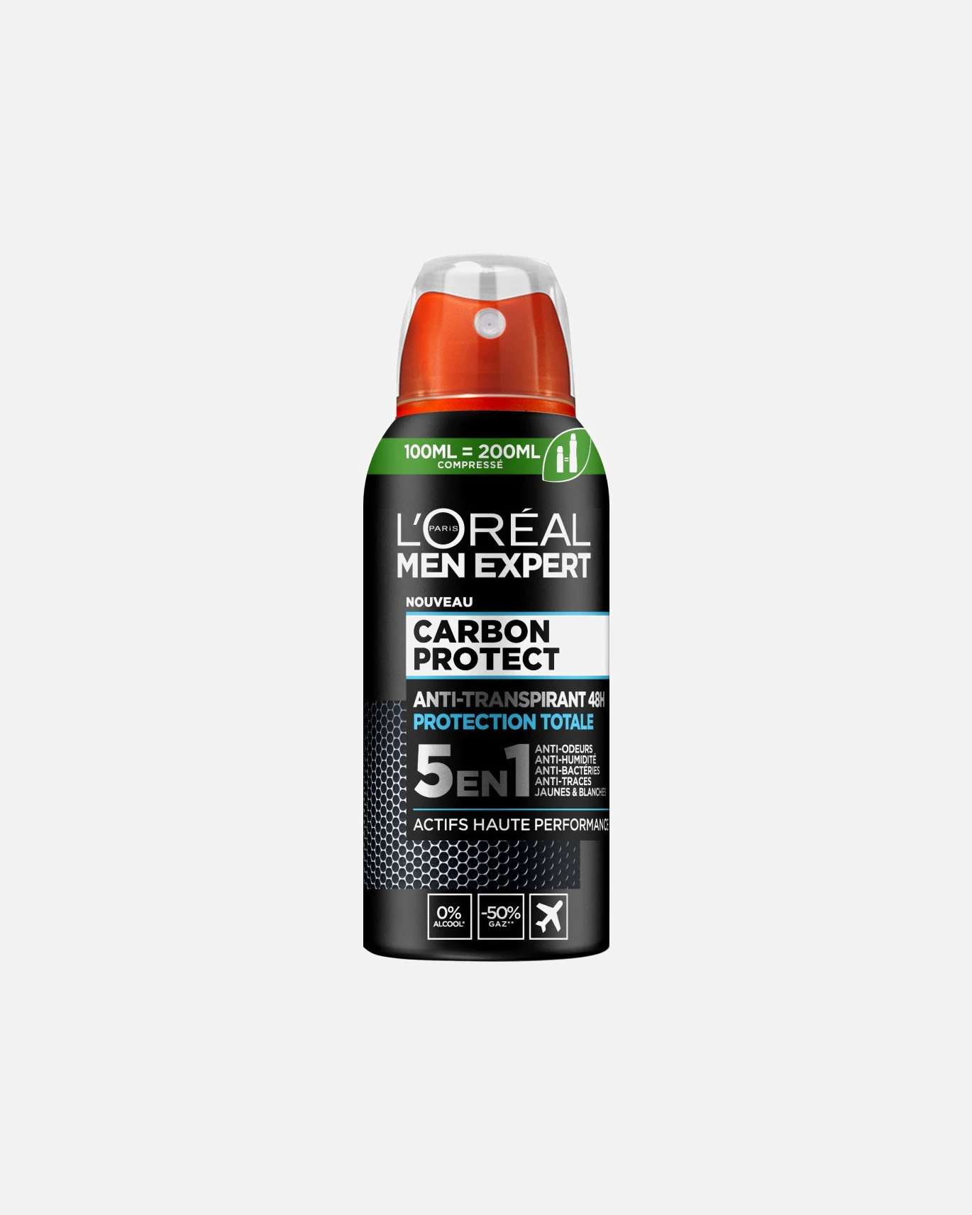L’Oréal Paris Expert Carbon Protect Déodorant Spray Compressé 5en1 -