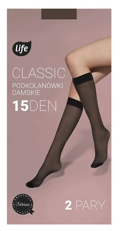 Life Podkolanówki damskie 15 Den Opal