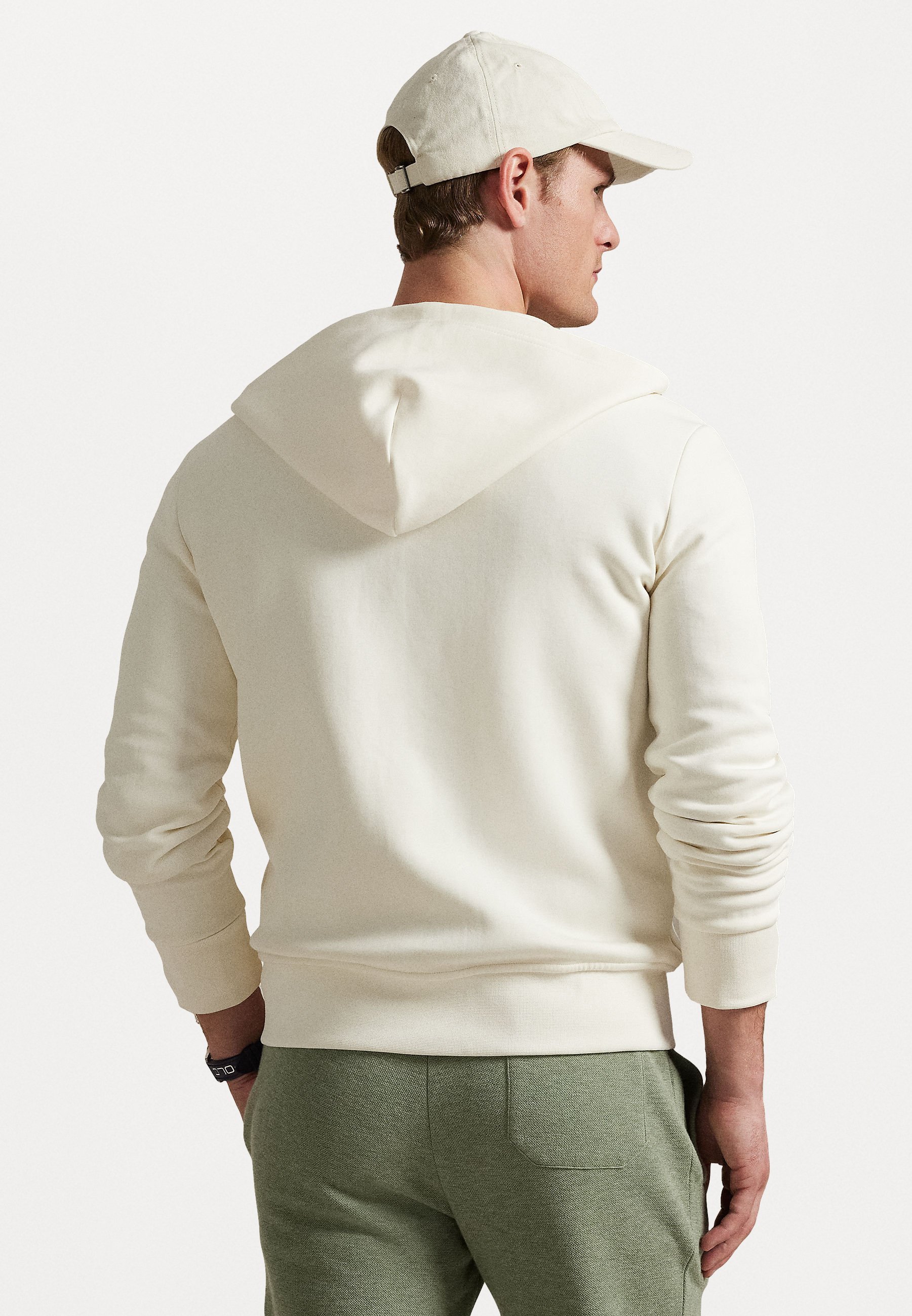 Polo Ralph Lauren FULL ZIP HOODIE - Cipzáras pulóver - halvány krémszínű