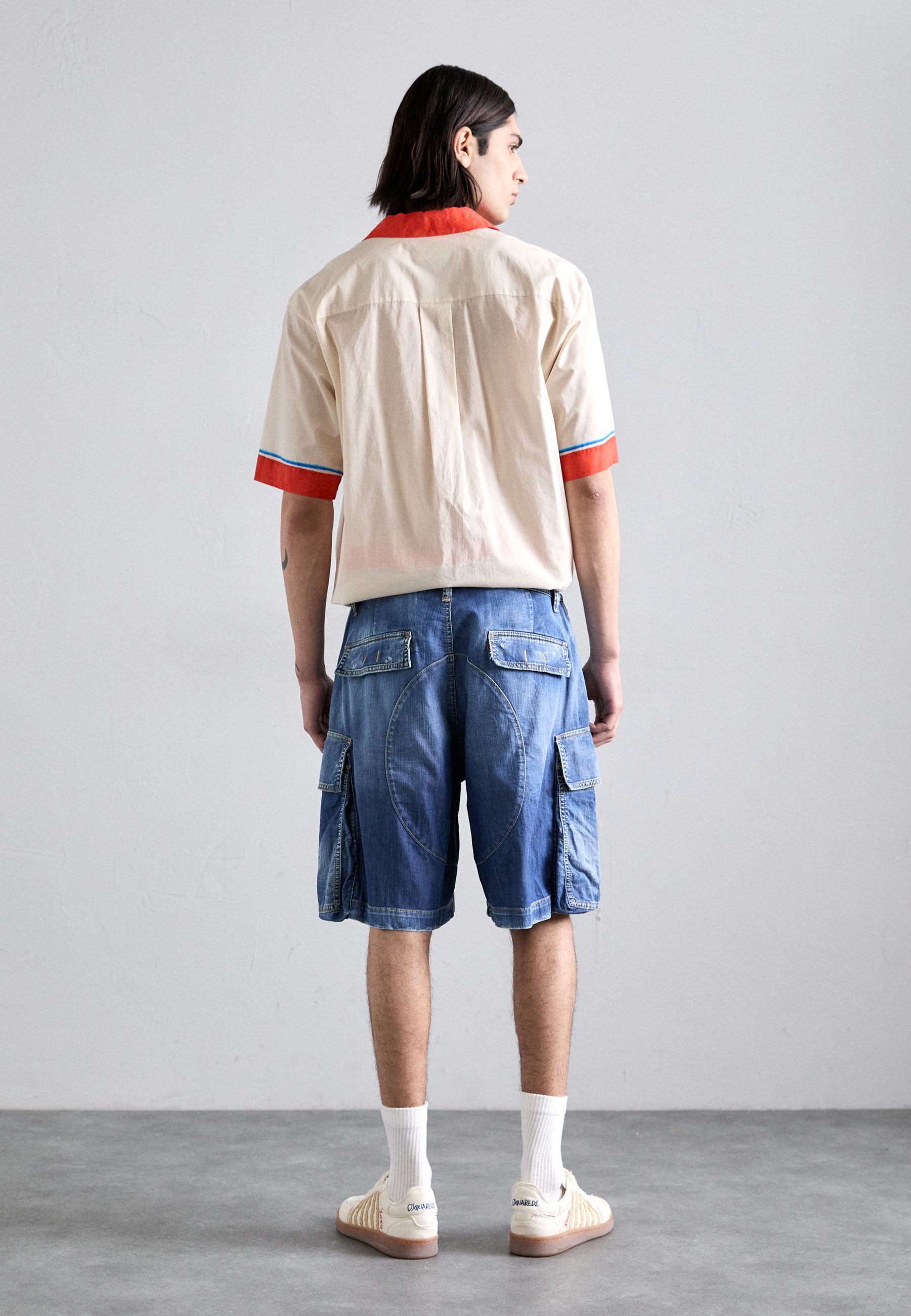 Dsquared2 LOOSE - Denim shorts - marineblauw