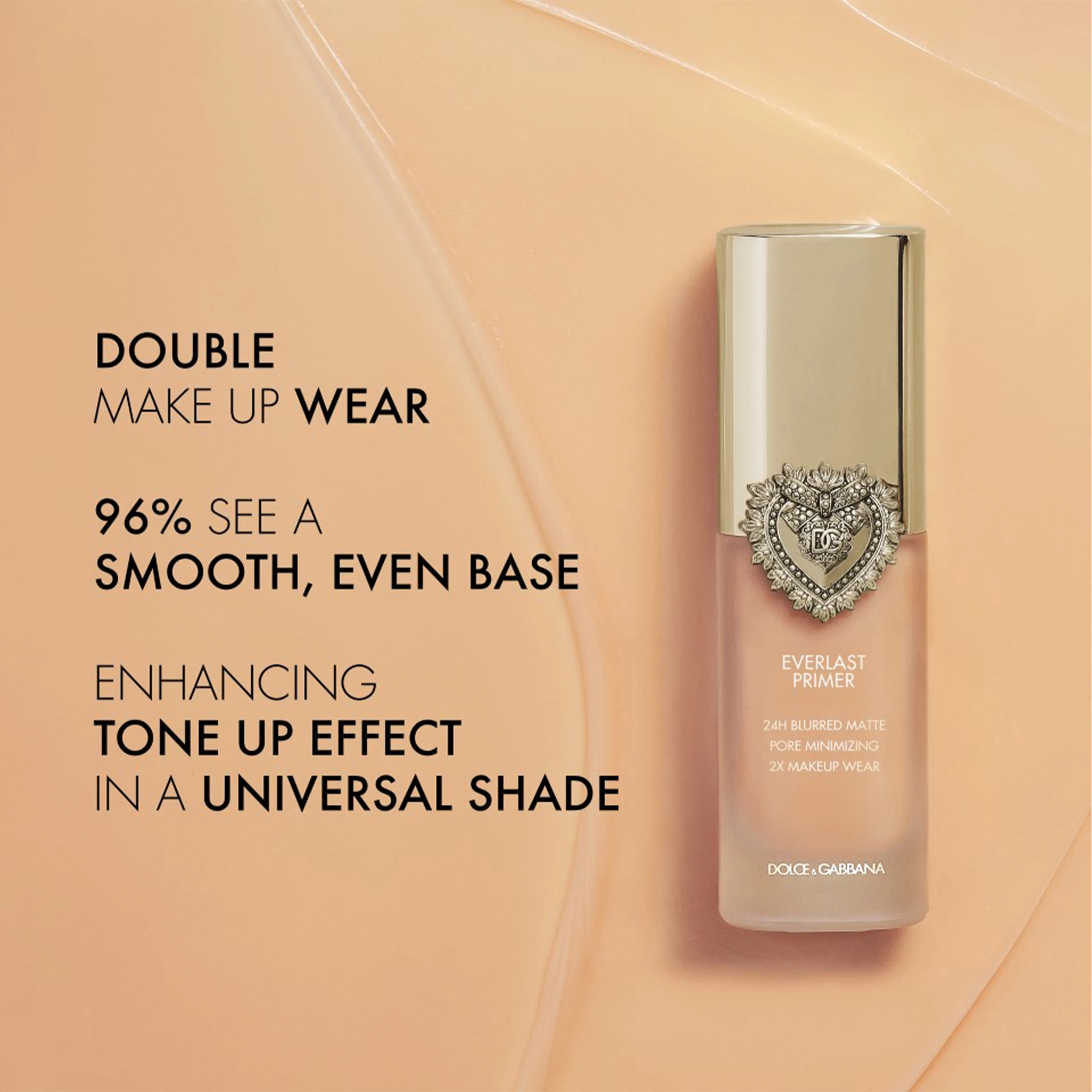 Bază de ten Everlast 24H, mată, estompează, minimizează porii, nuanță universală 2X Makeup Wear - Dolce & Gabbana