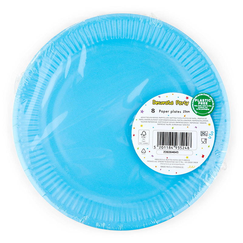 Platos de 23 cm (paquete de 8)