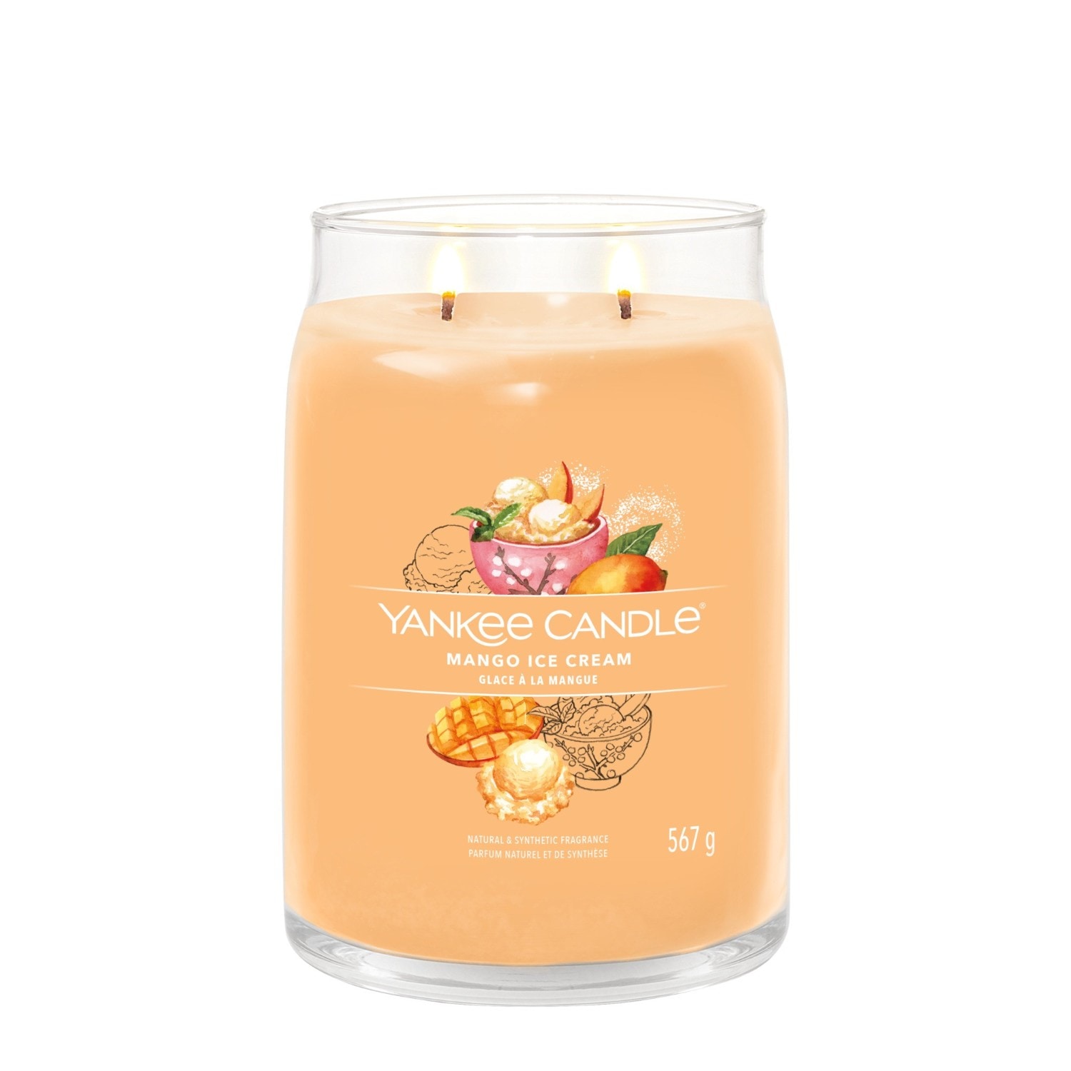 YANKEE CANDLE Grande Jarre Glace à la Mangue