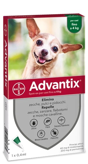 ADVANTIX Advantix Spoton 1 pipeta verde 0,4 kg