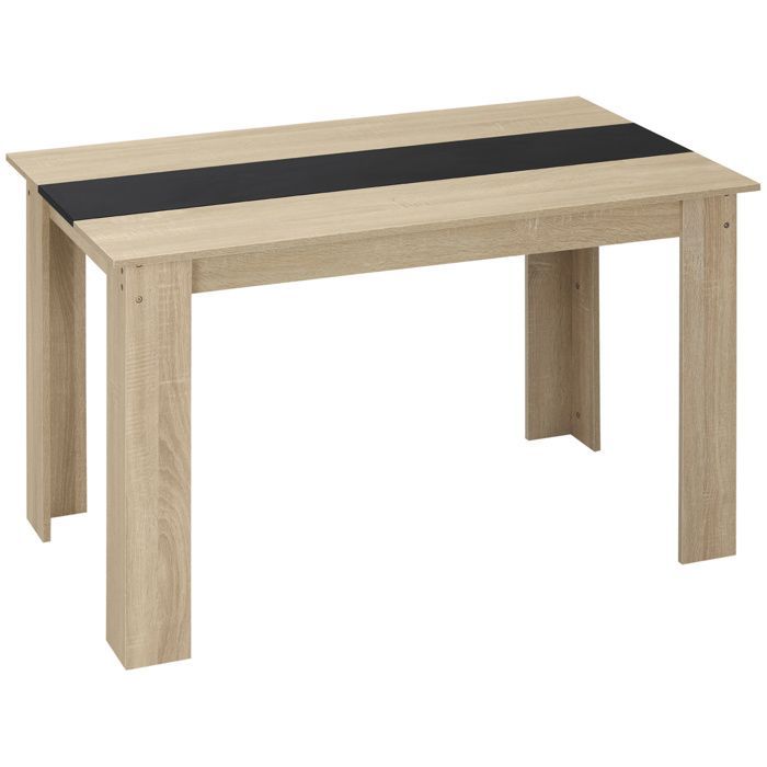 HOMCOM - Table à manger - Panneau de particules - 120x69x75cm - Bois naturel