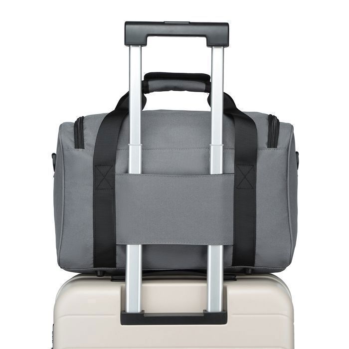 Bolso de mano Kono para avión, bolsa de viaje, equipaje de mano pequeño plegable, compatible con Ryanair, 40x20x25cm, bolsa deportiva, bolsa para hospital, 20L, gris