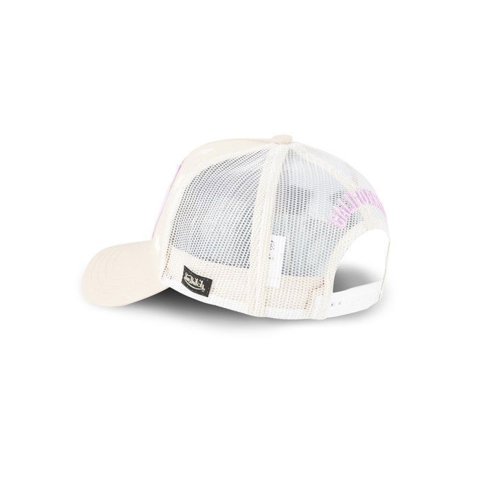 Gorra de camionero Vondutch STAR para niña - Estilo camionero - Malla rígida - Beige | Blanco | Rosa - Visera redondeada