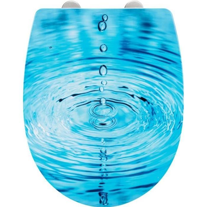 Sedile WC WENKO con meccanismo di chiusura ammortizzata, sedile WC a clip, tazza in Duroplast e cerniere in acciaio inox, a caduta