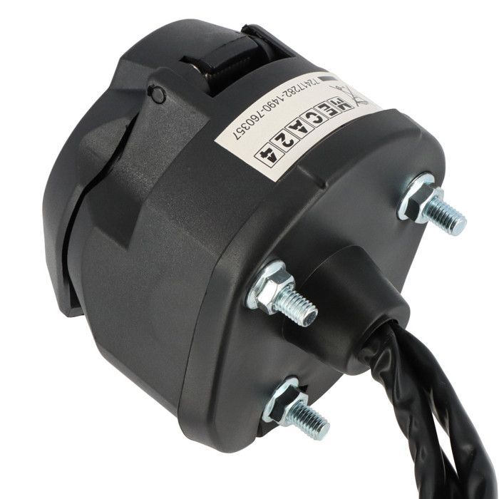 Kit de cableado para enganche de remolque - Conector hembra de 7 pines y 12 V - Cable precableado de 2 m - Cables de 7 x 0,5 mm² - Para remolques y maquinaria agrícola
