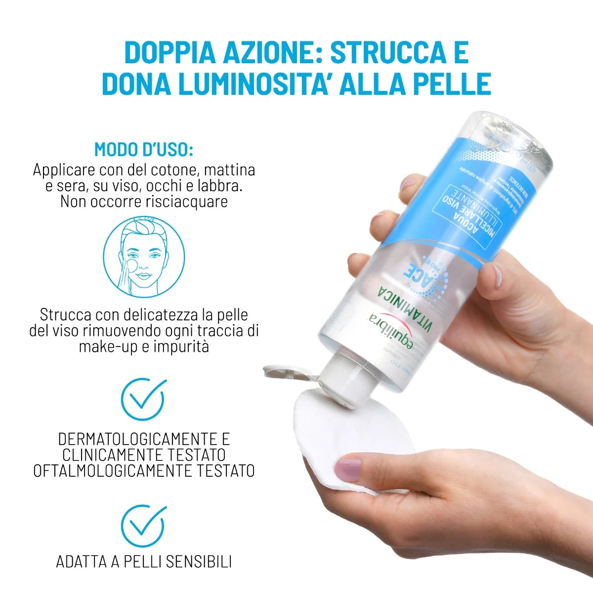 Equilibra Equilibra vitamine micellair gezichtswater 400 ml gezichtsreiniging