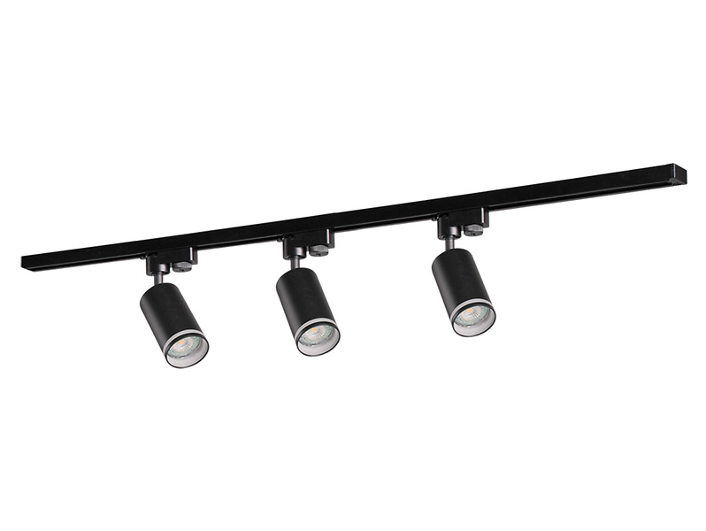 Lampa szynowa Paris 3-punktowa aluminiowa czarna