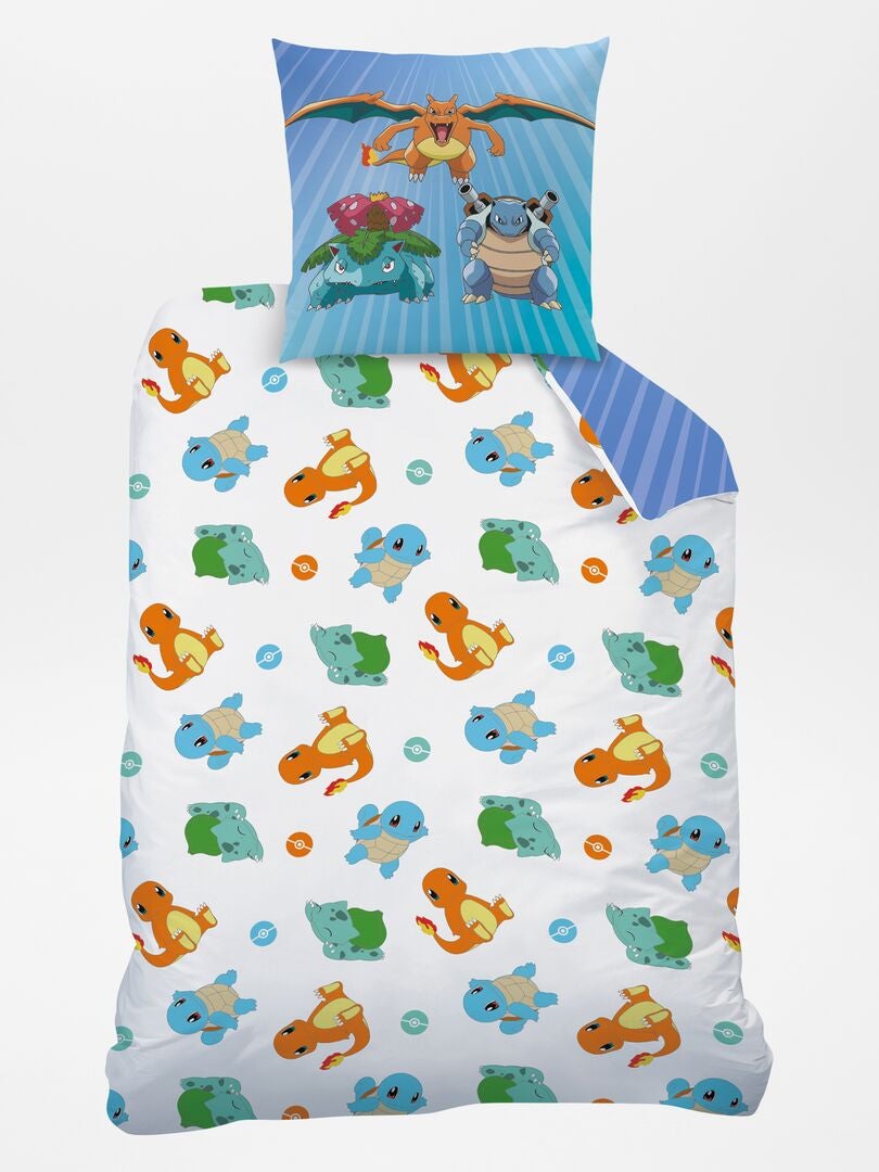 Juego de ropa de cama de Pokémon - Tamaño individual - AZUL