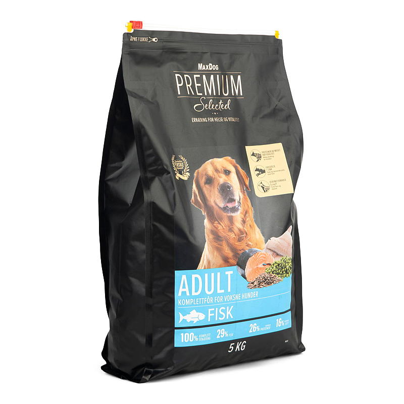 MaxDog Premium Hundefoder 5 kg Fisk Kornfri Premium MaxDog
