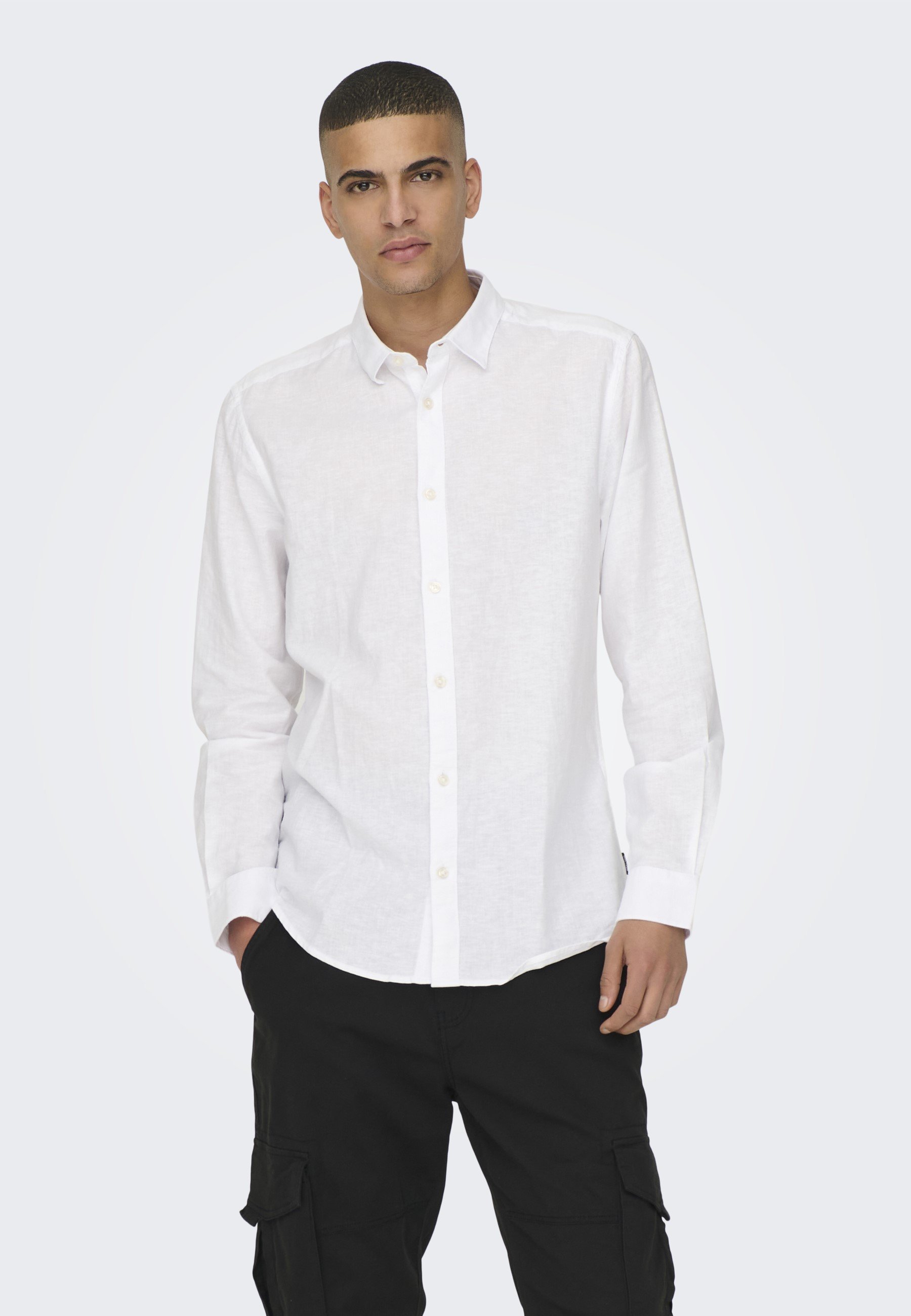 Only & Sons ONSCAIDEN SOLID SHIRT - Shirt - wit