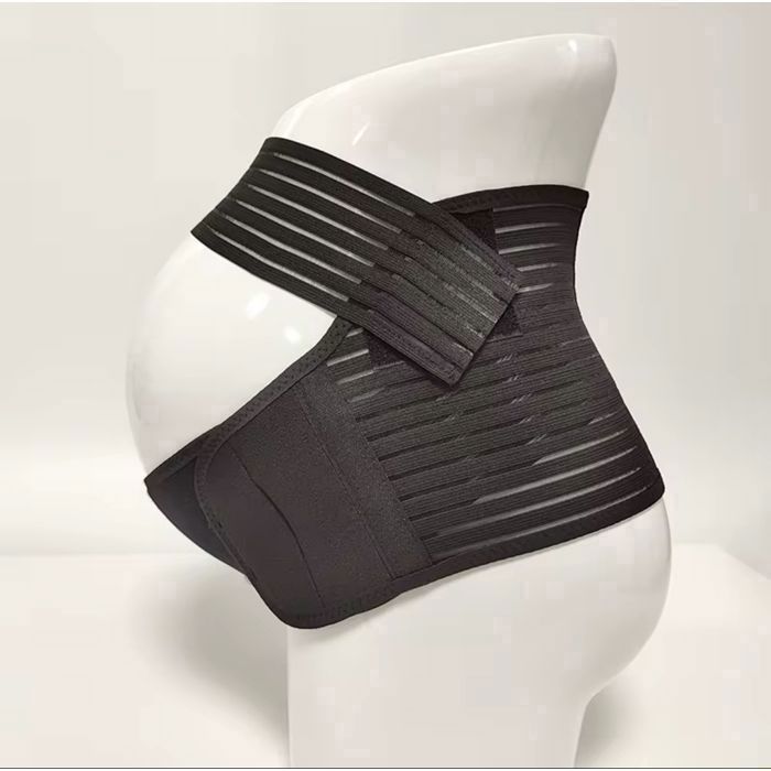 Ceinture Grossesse Réglable Taille XXL – Soutien Lombaire, Tissu Néoprène Respirant, Poches Téléphone/Clés, Fermeture Ajustable