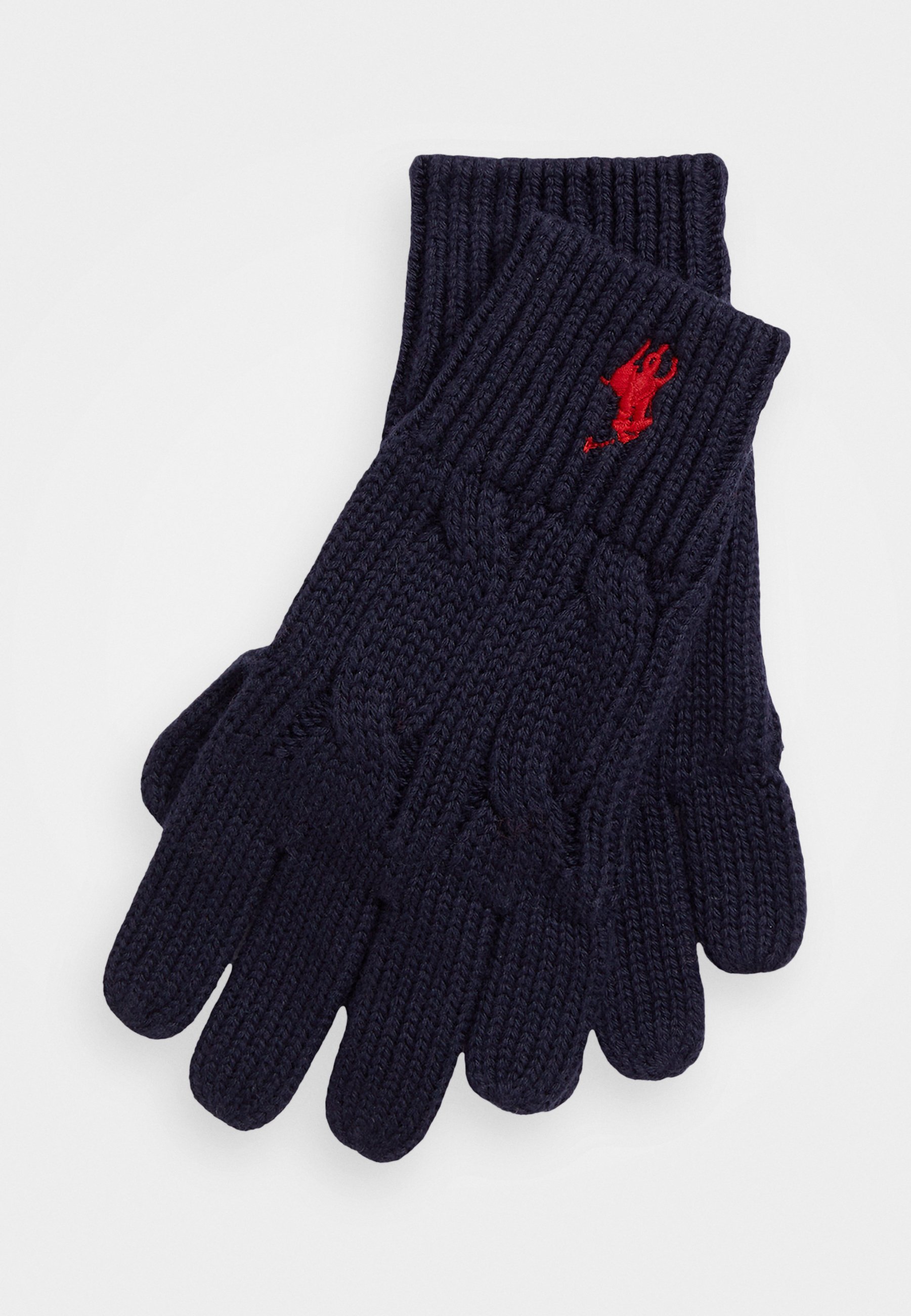 Polo Ralph Lauren kabelgebreide katoenen handschoenen unisex - Handschoenen - marineblauw