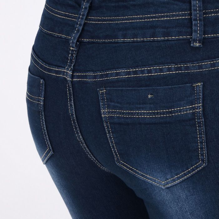 Jeans Femme Évasés - INSFITY - Flare Taille Haute - Bleu foncé