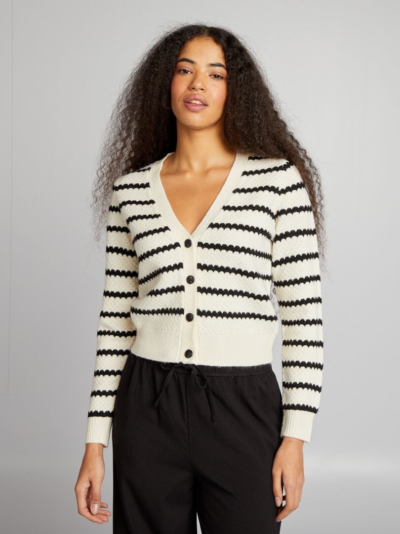 Chaleco cárdigan - BEIGE