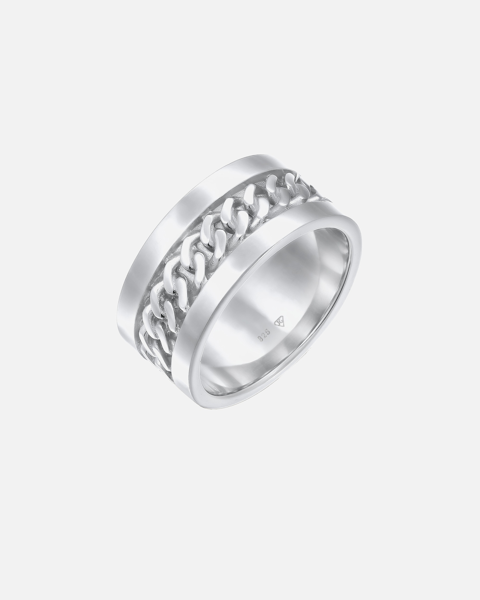Elli Femmes Bande Chain Design Large en Argent Sterling 925